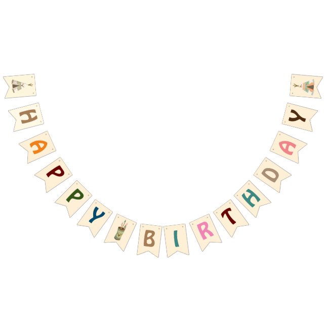 Tribal party Birthday party 🥳    Bunting Flags (All)