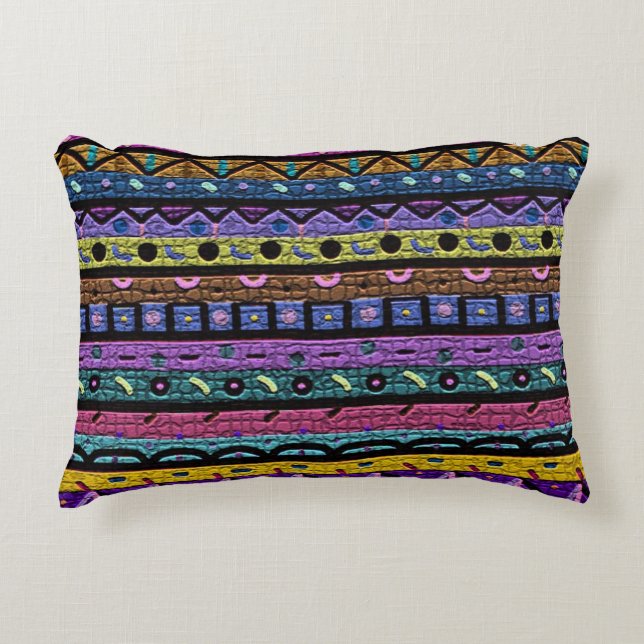 Tribal Pattern Accent Pillow (Front)