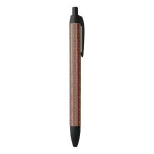 Tribal pattern black ink pen