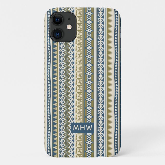 Tribal pattern custom monogram phone cases (Back)