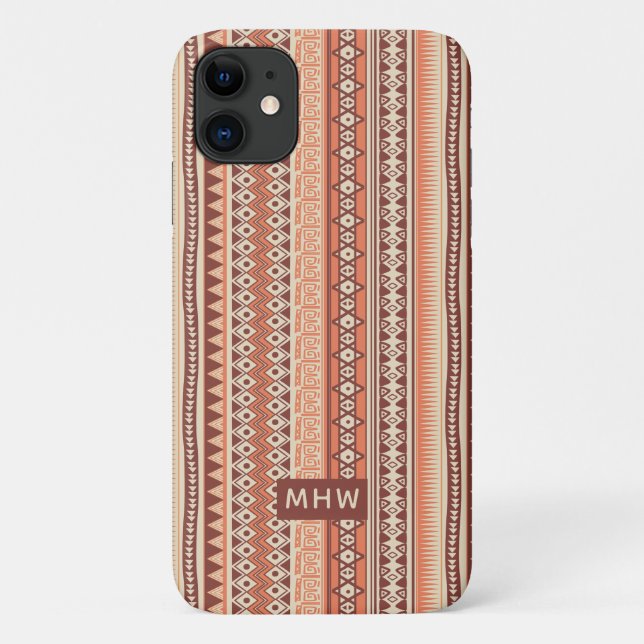 Tribal pattern custom monogram phone cases (Back)