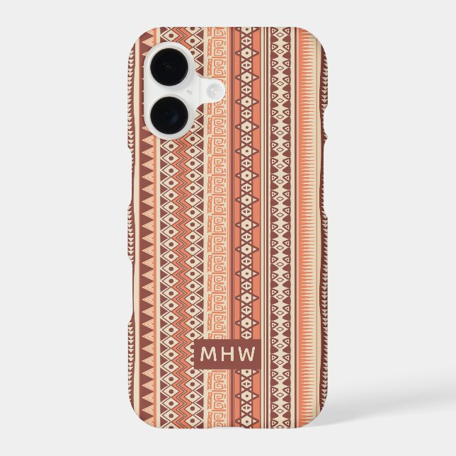 Tribal pattern custom monogram phone cases (Back)