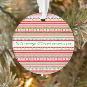 Tribal pattern custom ornament