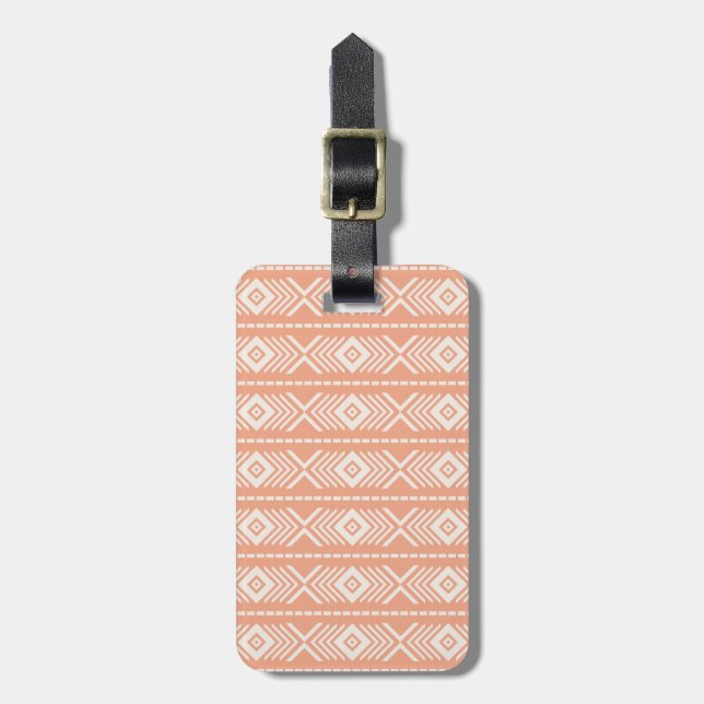Tribal pattern luggage tag (Front Vertical)