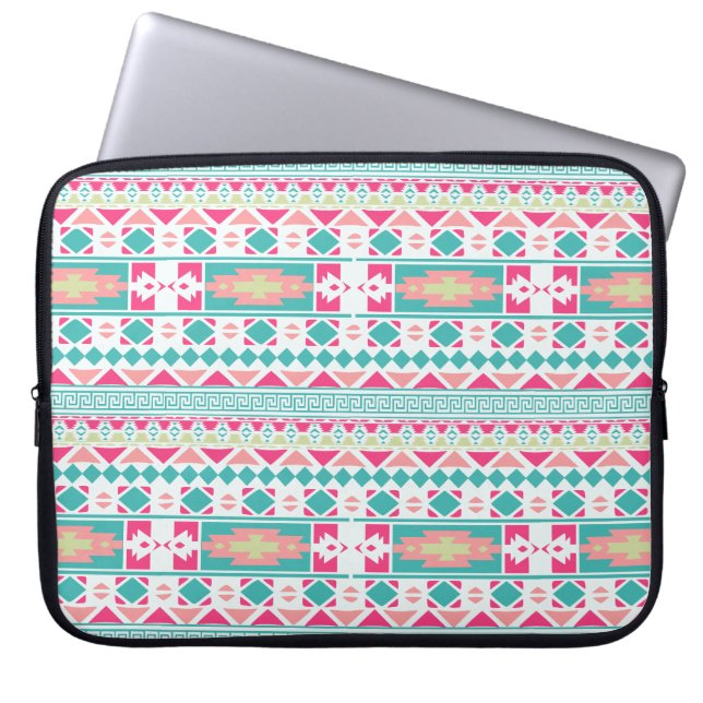 Tribal Pattern Neoprene Laptop Sleeve (Front)