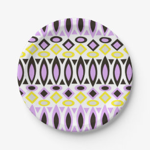 Tribal pattern paper plate
