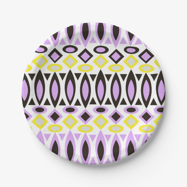 Tribal pattern paper plate (Front)