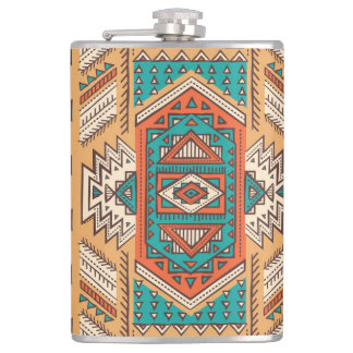 Tribal pattern, perfect for decor. hip flask