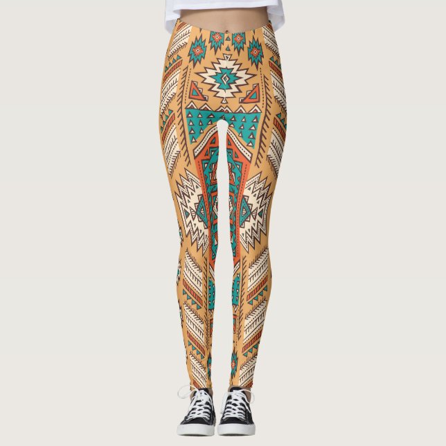 Tribal pattern, perfect for decor. leggings (Front)