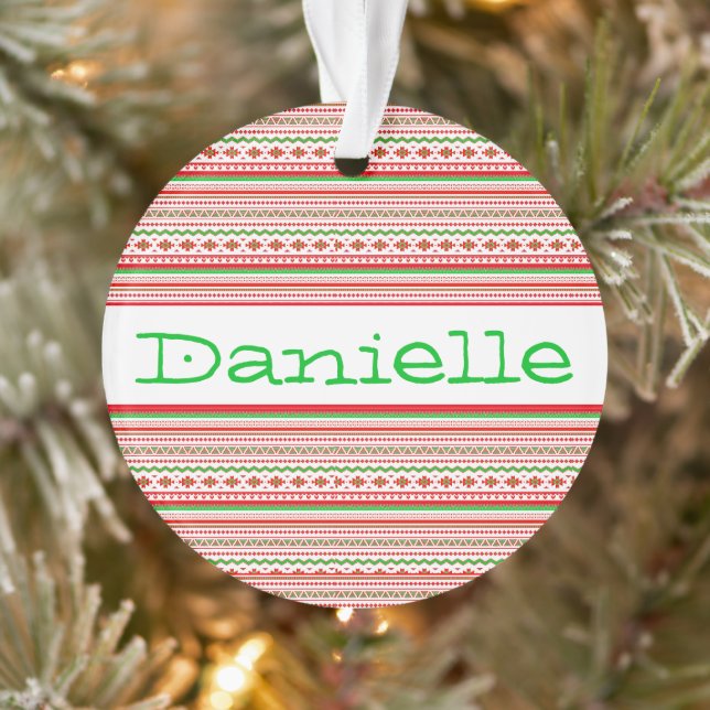Tribal pattern personalized ornament (Tree)