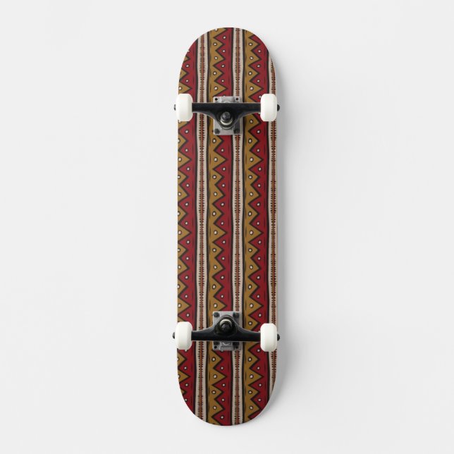 Tribal pattern skateboard (Front)