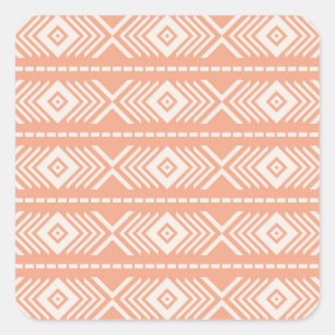 Tribal pattern square sticker