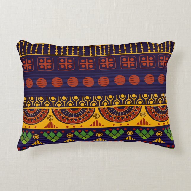 Tribal pattern, versatile for various uses. decorative cushion (Front)