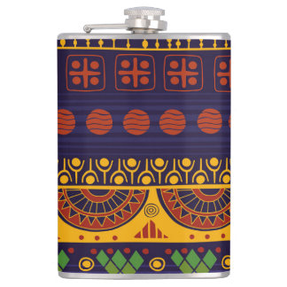 Tribal pattern, versatile for various uses. hip flask