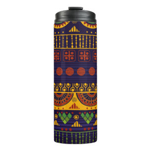 Tribal pattern, versatile for various uses. thermal tumbler