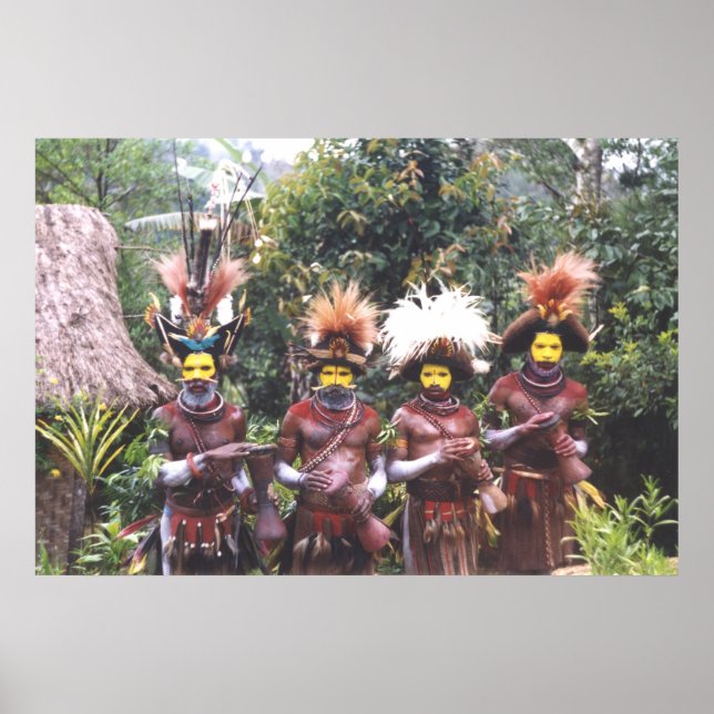 Tribal people of Papua New Guinea, Poster (Front)