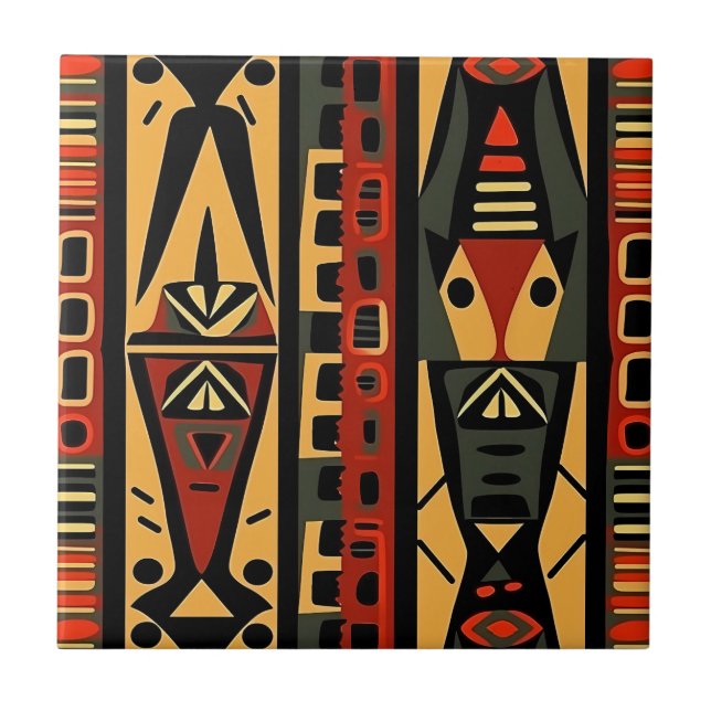 Tribal Print Art Tile (Front)