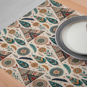 Tribal Print Table Runner Bohemian Style Accent