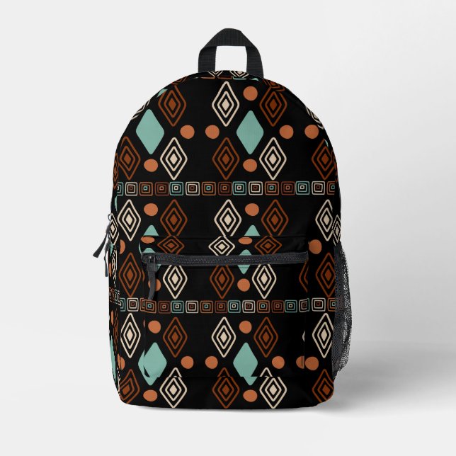 Tribal Printed Backpack (Front)