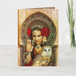 tribal queen greetings card