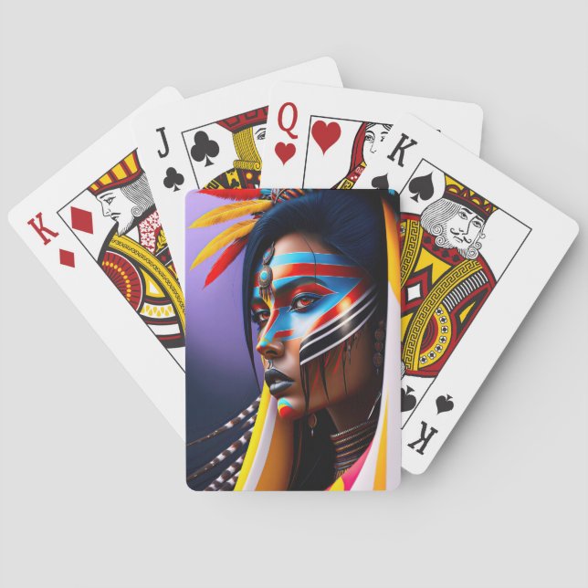 Tribal Queen Playing Cards (Back)