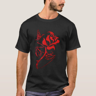 Tribal Red Rose - Funny Gardening Rose Gardener T-Shirt
