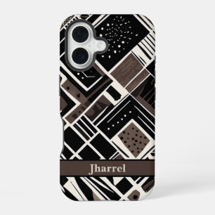 Tribal Retirement Gifts for African American Dad iPhone 16 Case