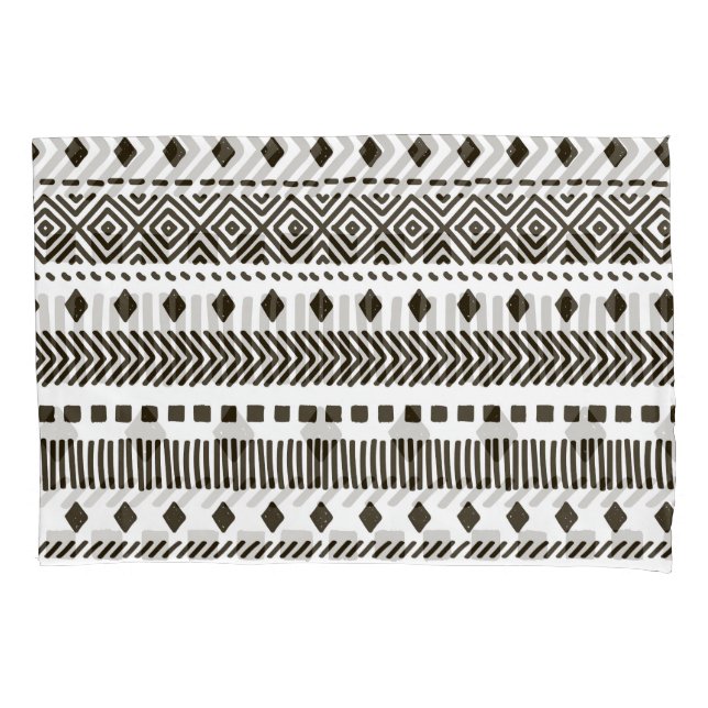 Tribal Rhythms: Ethnic Geometric Patterns Pillowcase (Front)
