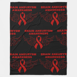 Tribal Ribbon...Brain Aneurysm Fleece Blanket