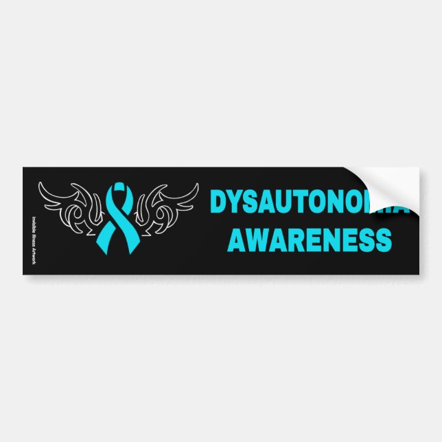 Tribal Ribbon...Dysautonomia Bumper Sticker (Front)