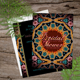 Tribal Rustic Sparkle Bridal Shower Invitations