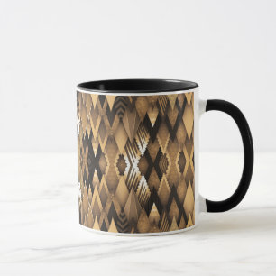 TRIBAL RUSTIC TRIANGULAR PATTERN MUG