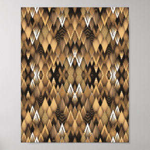 TRIBAL RUSTIC TRIANGULAR PATTERN  POSTER
