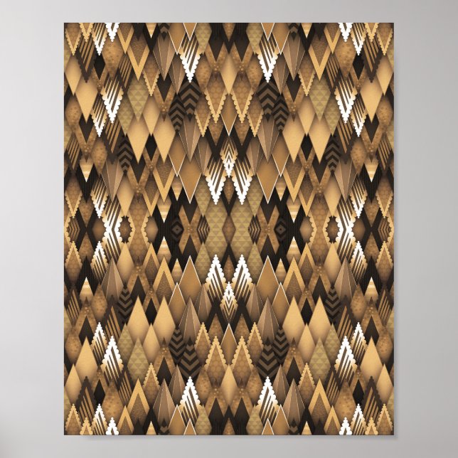 TRIBAL RUSTIC TRIANGULAR PATTERN  POSTER (Front)
