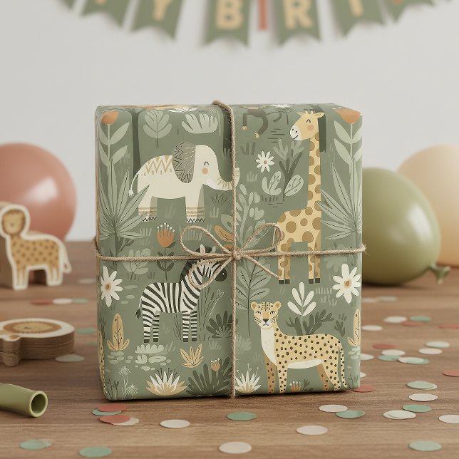 Tribal Safari Jungle ID1260 Wrapping Paper (Creator Uploaded)