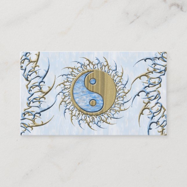 Tribal Sand & Water Yin Yang Business Card (Front)