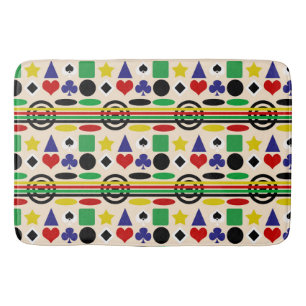 Tribal Scandinavian Nordic Pattern Design Bath Mat