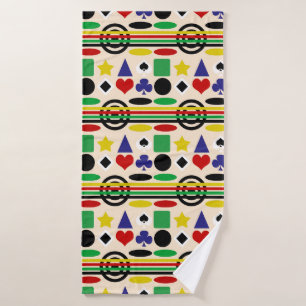 Tribal Scandinavian Nordic Pattern Design  Bath Towel
