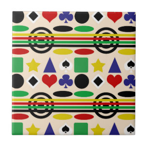 Tribal Scandinavian Nordic Pattern Design Ceramic Tile