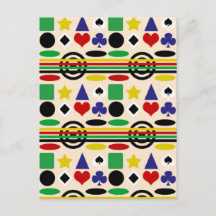 Tribal Scandinavian Nordic Pattern Design Postcard