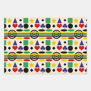 Tribal Scandinavian Nordic Pattern Design Wrapping Paper Sheet