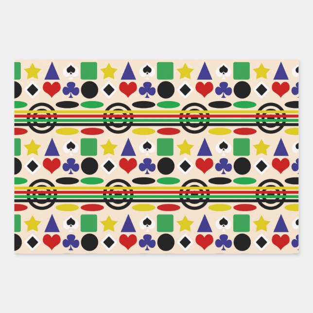 Tribal Scandinavian Nordic Pattern Design  Wrapping Paper Sheet (Front)