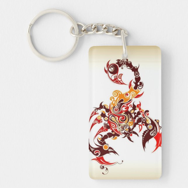 Tribal Scorpio Key Ring (Front)