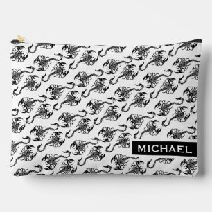 Tribal Scorpion Pattern Modern Personalised Accessory Pouch