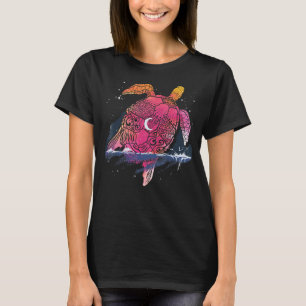Tribal Sea Crescent Moon Ocean Animal Maori Turtle T-Shirt