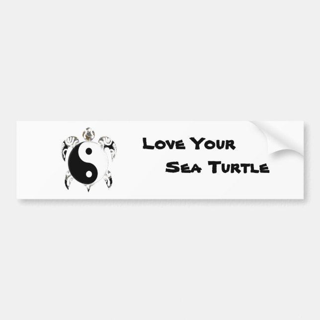 Tribal Sea Turtle Bumper Sticker (Front)