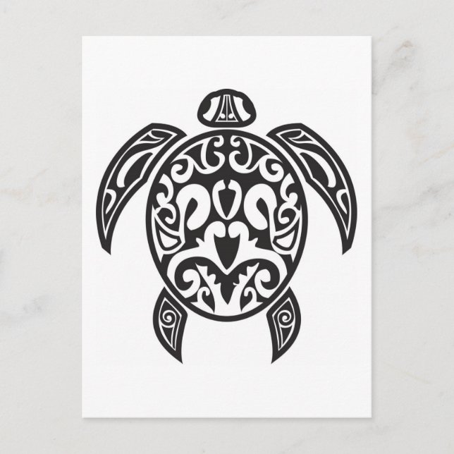 Tribal Sea Turtle Postcard (Front)