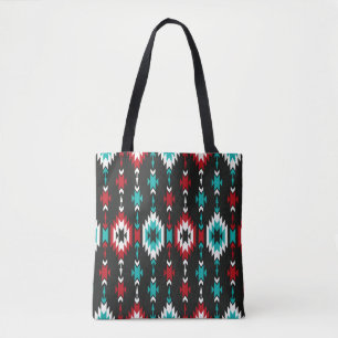 Tribal seamless colorful geometric pattern. Ethnic Tote Bag