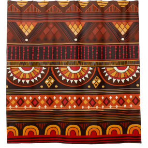 Tribal seamless design for various uses. shower curtain