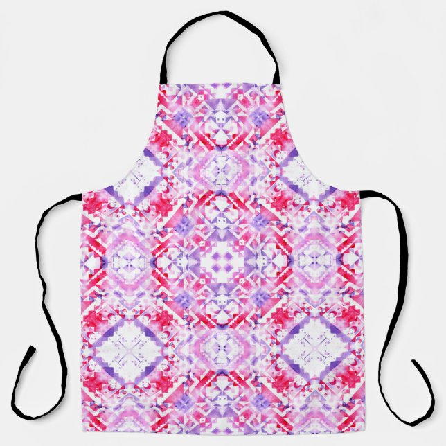 Tribal seamless pattern. Hand-painted grunge water Apron (Front)
